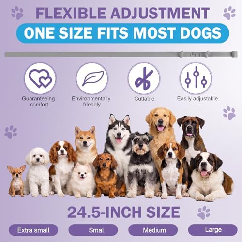 8 Pcs Calming Collar for Dogs with Natural Pheromone, 8-Pack, Small