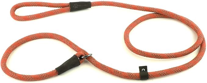 Max and Neo Rope Slip Lead Reflective 5 Foot - We Donate a Leash to a Dog Rescue for Every Leash Sold (Orange, 5FT X 1/2")