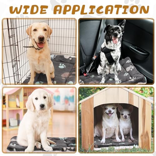 Tuanse 4 Pack Soft Pet Bed Mat Small Dog Crate Fleece