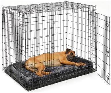 Solutions by Midwest 54-Inch Double Door Crate, Giant Breed Dogs, 100+ lbs