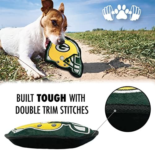 The 1st Ever Tough but Smooth Dog Toy NFL Green Bay Packers Football Helmet Tough Pet Toy. A Premium Quality Doggie Toy with Built-in Squeaker. Sports Fans Favorite Chew Toy
