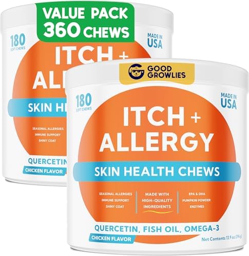 Dog Allergy Relief Chews - Anti-Itch Skin & Coat Supplement with Omega 3