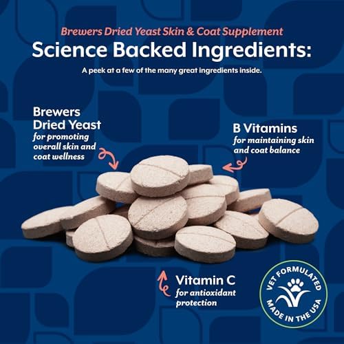 NaturVet Brewer’s Dried Yeast Formula with Garlic for Dogs & Cats - 1000 Ct