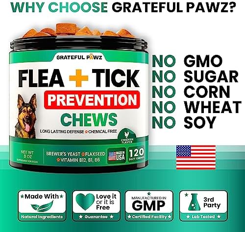 Flea and Tick Prevention for Dogs Chewables, Oral Flea and Tick Control