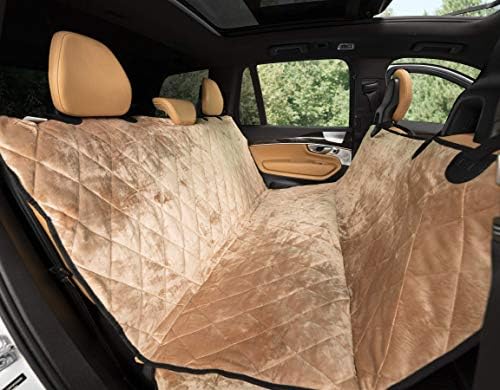 Plush Paws Velvet Rear Seat Protector - Regular Desert Sand, Hammock