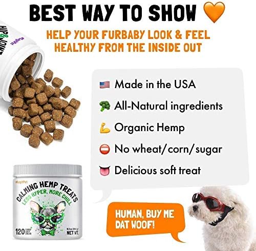 LEGITPET Calming Hemp Treats for Dogs 120 Soft Chews and Hemp Hip & Joint Supplement for Dogs 120 Soft Chews Bundle - Natural Pain Relief and Mobility - Dog Anxiety Relief - Made in USA