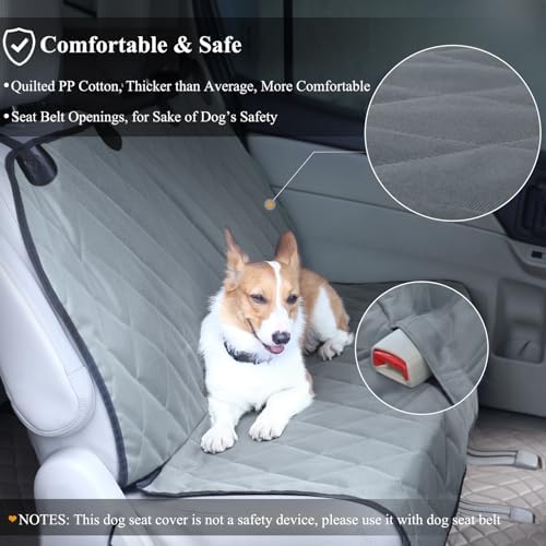 VIVAGLORY Pet Seat Protector - Grey, Standard