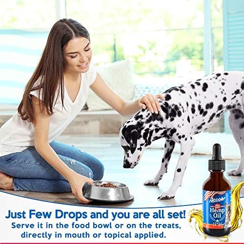 Accob-2 Hemp Oil for Dogs and Cats - 200.000 MG - Hip Joint Pain, Stress Relief, Arthritis,Seizures, Chronic Pains,Anti-Inflammatory - Omega 3,6 & 9 - Organic- Calming Drops