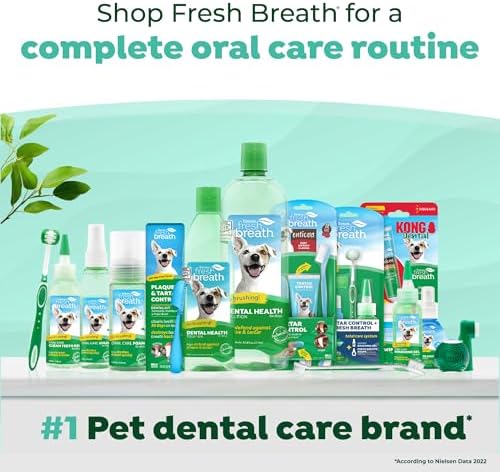 TropiClean Fresh Breath Dog Toothpaste, Peanut Butter & Honey, 2oz | Freshens Breath & Cleans Teeth | Peanut Butter & Honey Flavor | 2oz