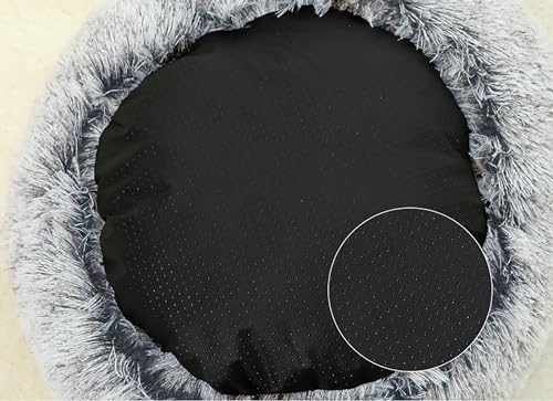 Calming Dog Cave Bed, Small, 20" D, Grey