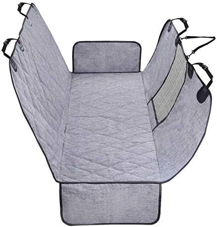 VIVAGLORY Dog Seat Cover Hammock - Heather Black, Large