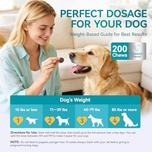 Probiotics for Dogs, 200 Soft Chews with Digestive Enzymes and Prebiotics, Daily Digestive Support for Gut Health and Stool Balance, Chicken Flavor