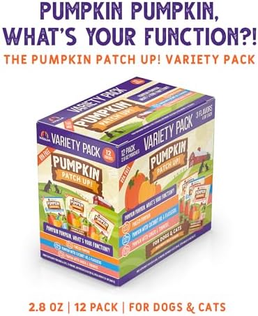 Weruva Pumpkin Patch Up! Pumpkin Pumpkin, What's Your Function? Variety Pack for Dogs & Cats, 2.8oz Pouch (Pack of 12)
