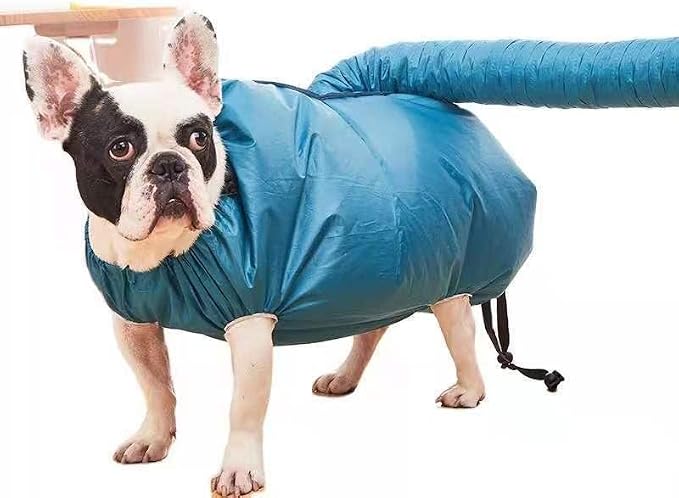 Dry Fast Portable Drying Bag - Hands-Free Dog Dryer Bag with 360° Airflow, Dual-Layer Mesh for Grooming & Fluffing Spray Application,Fits 25kg Pets, Folds to Travel Size