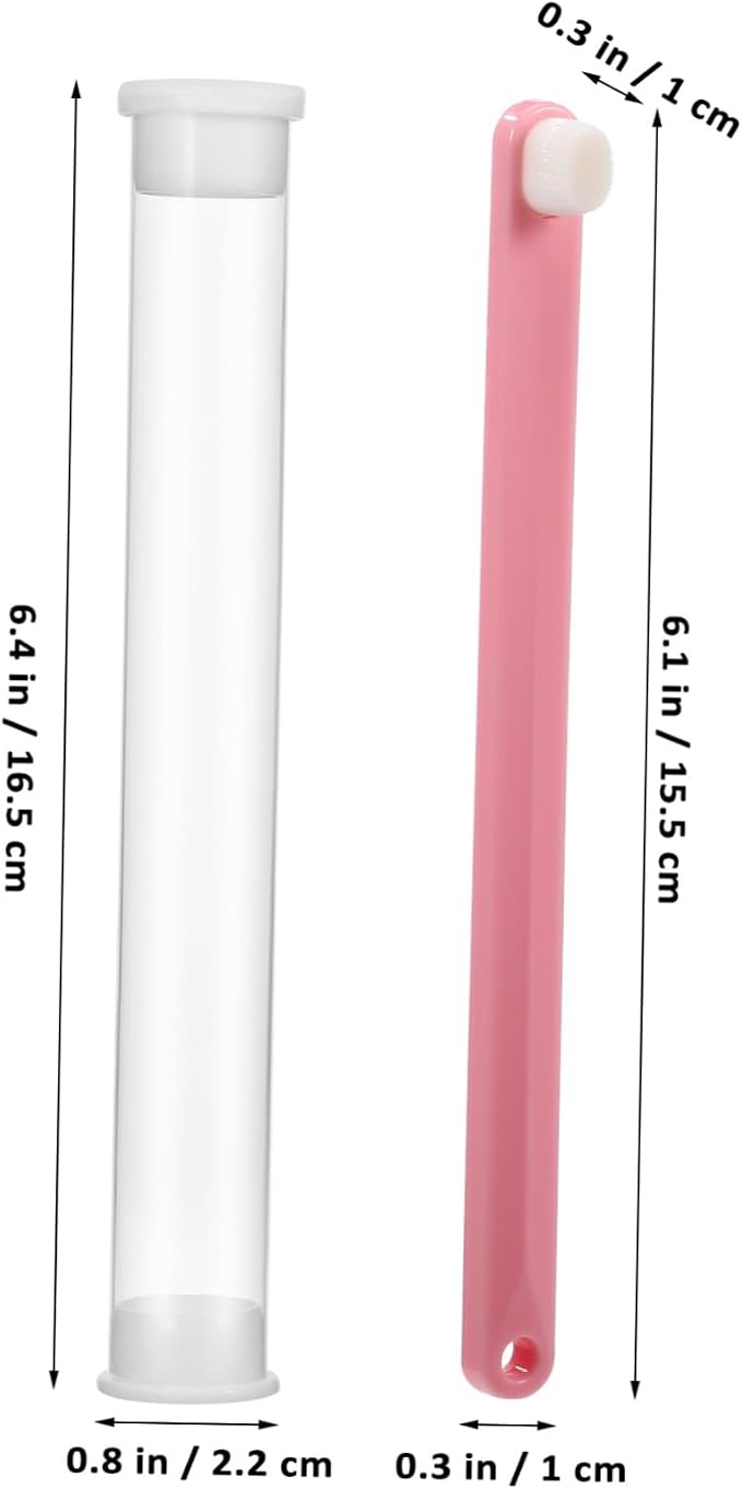 Happyyami 3pcs Pet Toothbrush Small Head Soft Bristles Gentle Dog Cat Oral Care Kit Handle for Precise Cleaning and Irritation Use