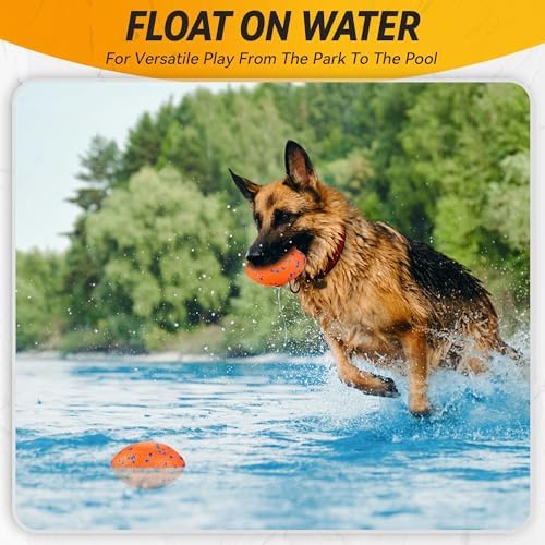 FUSOTO Dog Football Toy, 5.5in, Orange