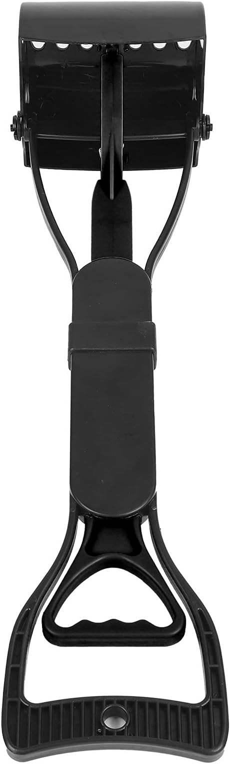 Zerone Pooper Scooper for Large Small Dogs and Cats Extended Handle Pet Poop Pickupper Large Capacity, Easy to Use for Dogs, Cats, Puppies with Poop Bags, Grass and Gravel (All Black)