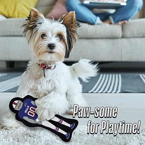 The 1st Ever Tough but Smooth Dog Toy NFL Buffalo Bills Football Athletes Player Tough Pet Toy. A Premium Quality Doggie Toy with Built-in Squeaker. Sports Fans Favorite Chew Toy