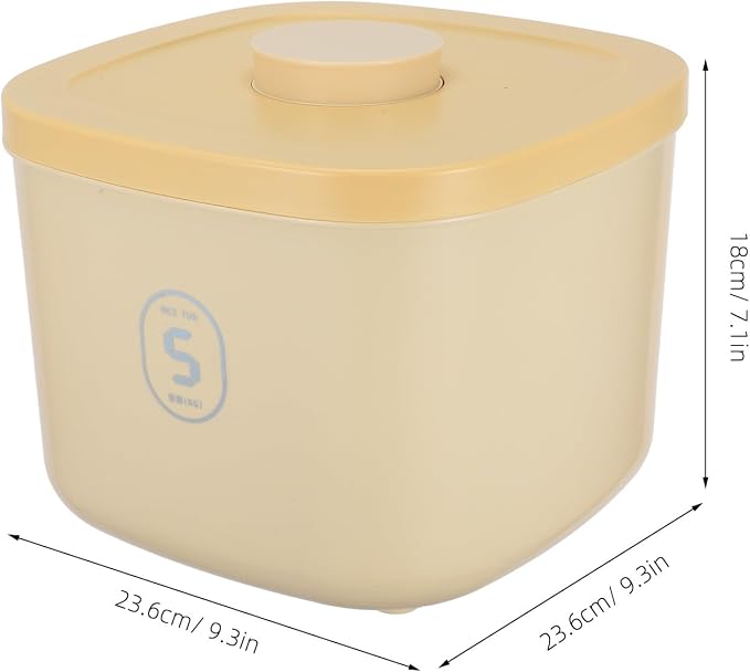 Abaodam Vacuum-sealed Pet Food Storage Container Large Capacity Airtight Dog and Cat Food Bucket Moisture-proof Yellow Small Size for Daily Puppy and Kitten Feeding