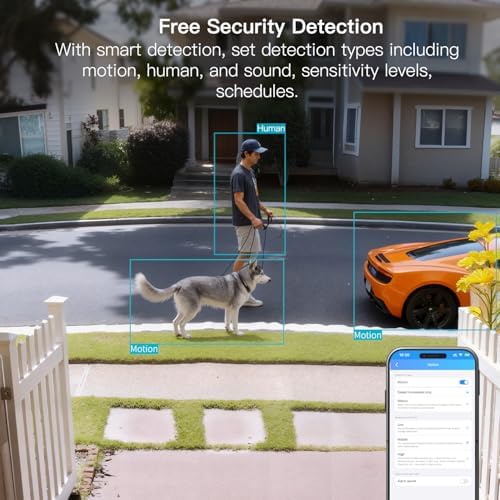 VIMTAG 5G/2.4G 4MP Cameras for Home Security-Outdoor/Indoor Camera for Dog/Cat/Pet/Nanny/Baby, Wired, Color Night Vision, Free AI Detection, 2-Way Audio, 24/7 SD Recording,Support Alexa Cloud SD Card