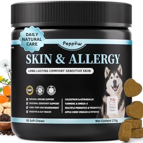 Dog Allergy Relief Soft Chews - Skin & Gut Health, Chicken, 90 Ct