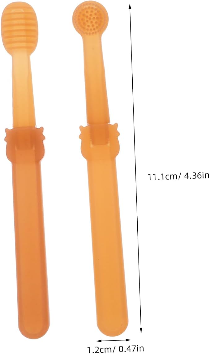 VICASKY Silicone Pet Toothbrush Double Headed Soft Bristles for Dogs and Cats Gentle Oral Cleaning Tool for Canine Plaque Removal and Fresh Breath Handheld Puppy Teeth Brushing Kit