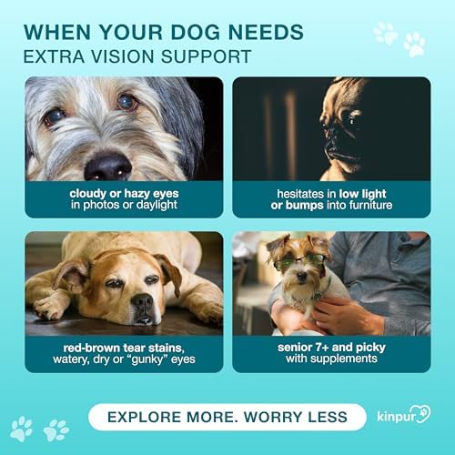 Eye Vitamins for Dogs - Vision Support, Tear Stains, Bright Eyes, 120 Chews