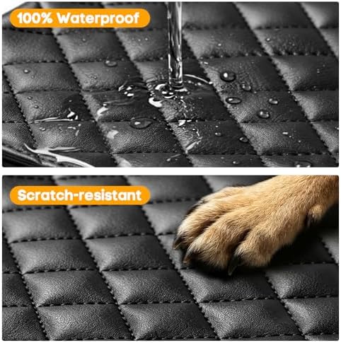 PETICON Front Seat Car Cover - 2-Pack, PU Leather