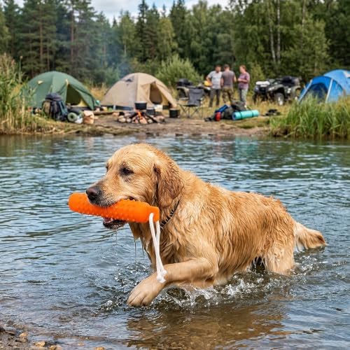Dog Water Toys, 2 Pack Floating Bumper Fetch Toy Dummy | Interactive Retrieving Training Float Pet Rope Toy for Pool, Lake Outdoor Small Medium Large Dogs