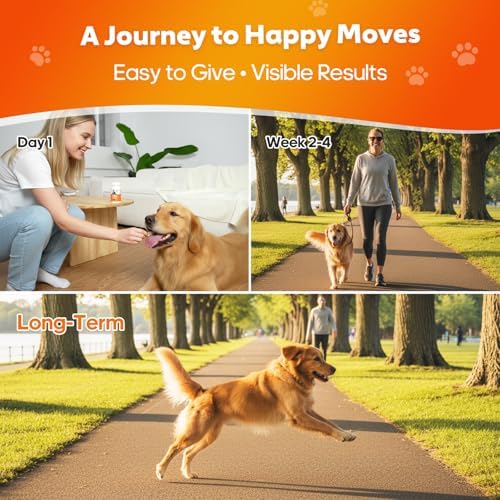 Hip & Joint Chews for Dogs, Mobility & Flexibility Support, 120 Ct