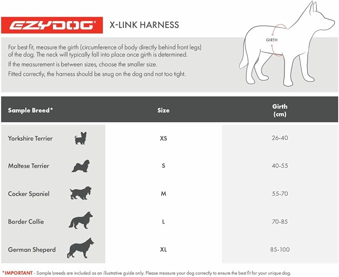 EzyDog X-Link Dog Harness, No Pull Design with Front D-Ring - X-Large Olive | Soft Padded Chest Panel, Adjustable, Fits Small or Large Dogs, Accessory Loop, 2 Leash Attachment Points, Reflective Trim,