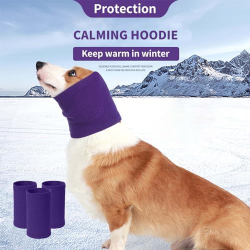 Nanaki Dog Hood Calming Ear Wrap,Quiet Dog Headband Dog Head Cover Snood | Dog Ear Fireworks Muffs, The Grooming and Force Drying Pet Ear Protector for Anxiety Relief Calming Dog Ear Covers for Noise