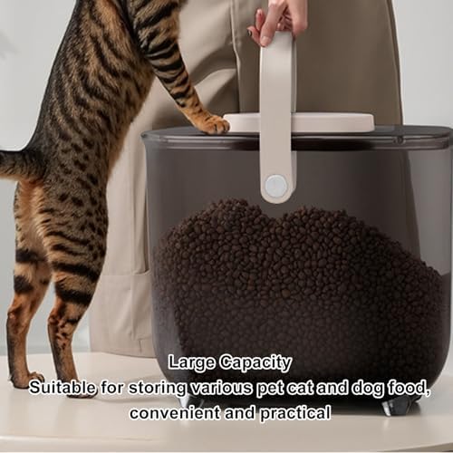 Vacuum Seal Pet Food Container, Large, grey