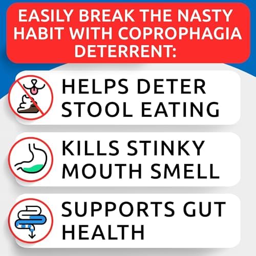 No Poo Chews for Dogs - Coprophagia & Stool Eating Deterrent with Probiotics, Digestive Enzymes & Breath Aid Support - Stop Dog Poop Eating