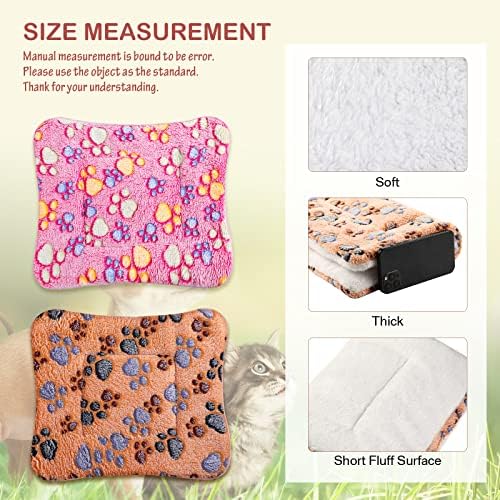 Tuanse 4 Pack Soft Pet Bed Mat Small Dog Crate Fleece