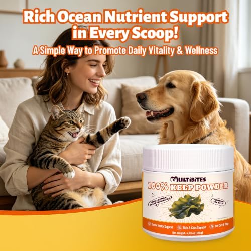 100% Kelp Powder for Dogs & Cats - Nutrition Supplement 4.23oz