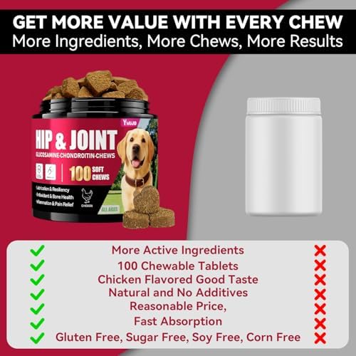 Hip and Joint Supplement for Dogs, Advanced Glucosamine for Dogs
