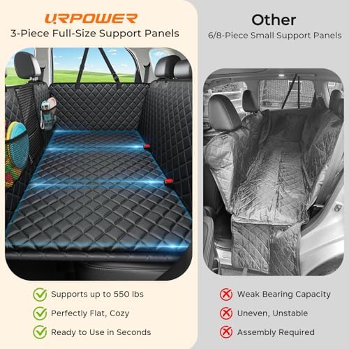 URPOWER Dog Back Seat Extender - Full-Size Crew Cab Trucks, Hard Bottom