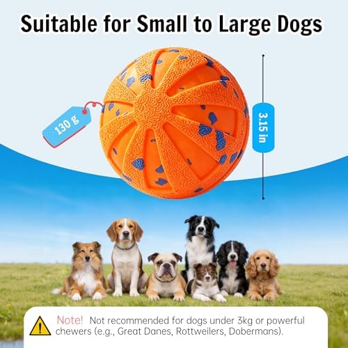Self-Moving Rolling Dog Ball, Interactive Toy, Rechargeable | Automatic Jumping, Electric, Motion Activated, Mental Stimulation, 3 Modes, Anti-Boredom, Small Medium Large Breeds