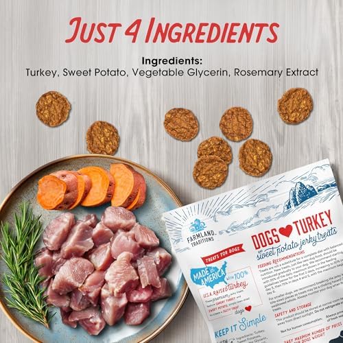 Dogs Love Turkey & Sweet Potato Jerky Dog Treats 4 Ingredients No Grain 3lb