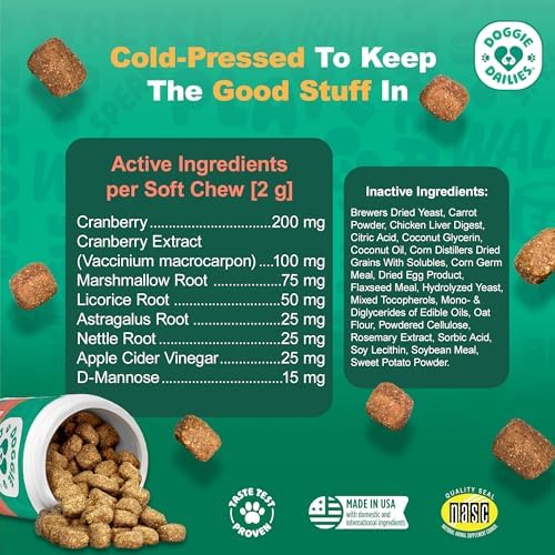 Doggie Dailies Cranberry Soft Chews for Dogs, Chicken, 225 Count