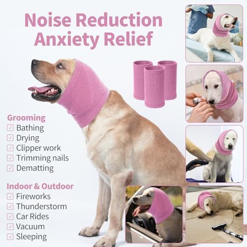Nanaki Dog Hood Calming Ear Wrap,Quiet Dog Headband Dog Head Cover Snood | Dog Ear Fireworks Muffs, The Grooming and Force Drying Pet Ear Protector for Anxiety Relief Calming Dog Ear Covers for Noise