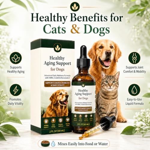Dog Longevity Supplement with NMN, NAD+, CoQ10 & Resveratrol, 60-Day Supply