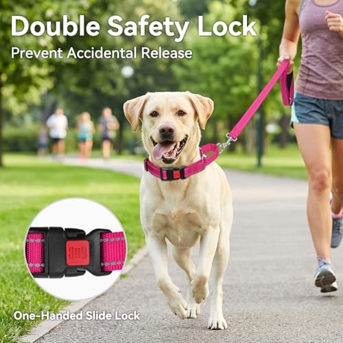 Joytale Martingale Collar for Dogs, Escape Proof No Pull, Hotpink, M