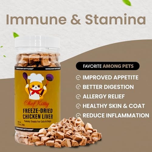 Freeze Dried Chicken Liver Dog Treats, Single Ingredient, 1.7oz