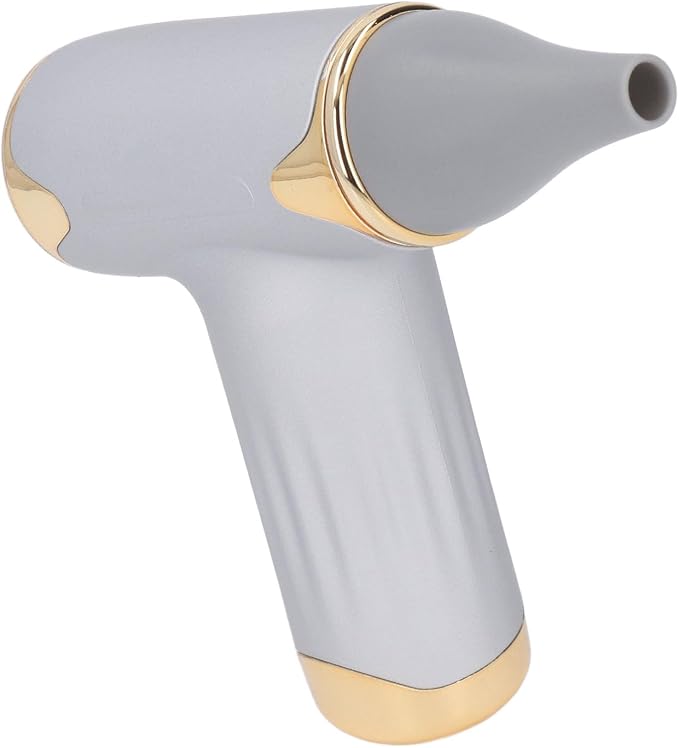 Tbest Pet Hair Dryer, High Speed 4 Levels Wind Bladeless 60W Electric Hair Dryer Handheld Dust Blower for Cats Dogs (Silver
