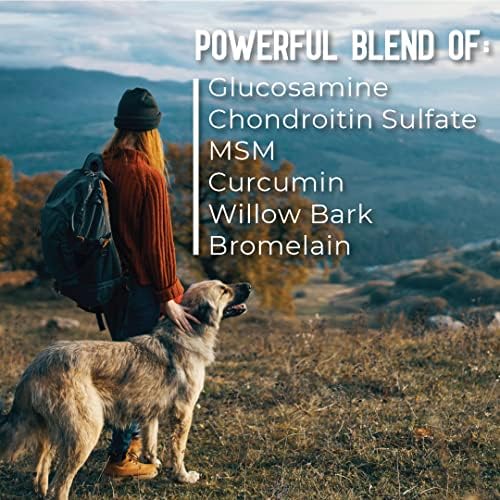 Hip + Joint Mobility Collar for Dogs with Glucosamine, Chondroitin, MSM, and More | Convenient & Easy | 30 Days of Continuous Support | Water Resistant (Small)