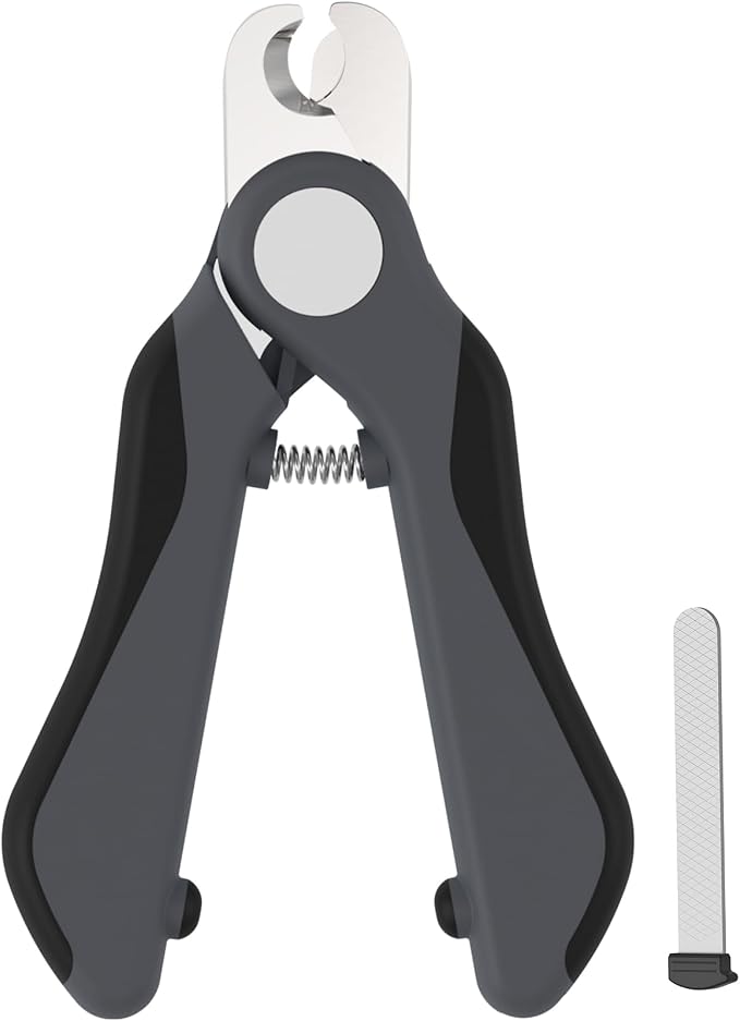 Swihauk Heavy Duty Dog Nail Clippers with Nail File, Gray