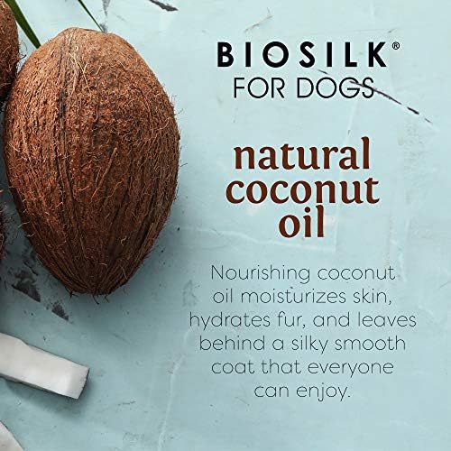 BioSilk for Dogs Silk Therapy Shampoo, with Coconut Oil, 12 Fl Oz, 6-Pack | Sulfate and paraben free, pH balanced, made in the USA, suitable for regular bathing