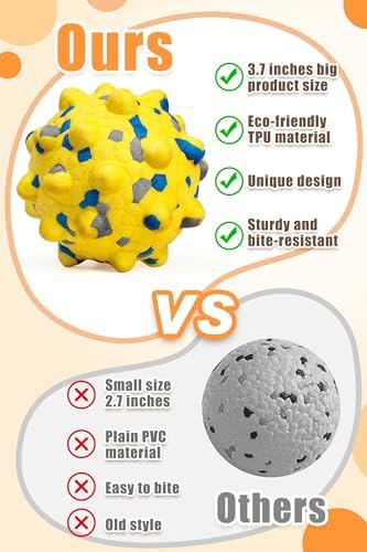 Moonorange Dog Ball, Floating, 2.36in, Yellow, Medium